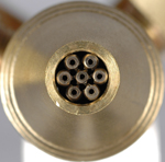 Closeup of the Mini CC Burner tip
